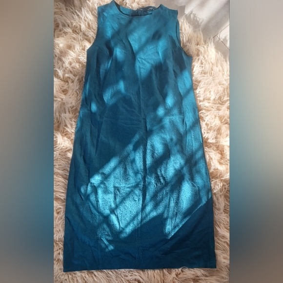 Eileen Fisher wool midi dress with stretch and pockets M - Picture 5 of 8